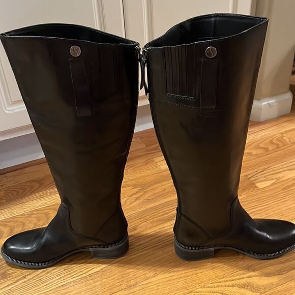 Franco Sarto Women’s Black Rounded Toe Becky Wide Calf Knee High Boots- Size 6M - Picture 10 of 16